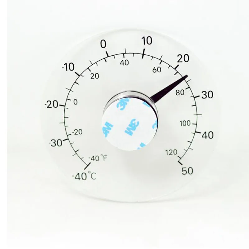 

Transparent Round Pointer Thermometer Outdoor Door And Window Thermometer Glass Waterproof Thermometer Weather Station Detection