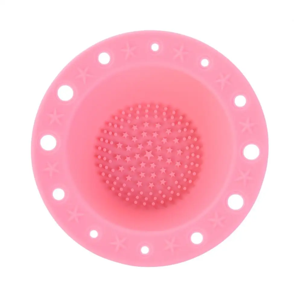 1 шт силиконовый очиститель кистей для макияжа для очистки моющих косметических кистей, чистящая подушечка высокого качества, удобная, простая в использовании - Handle Color: Pink