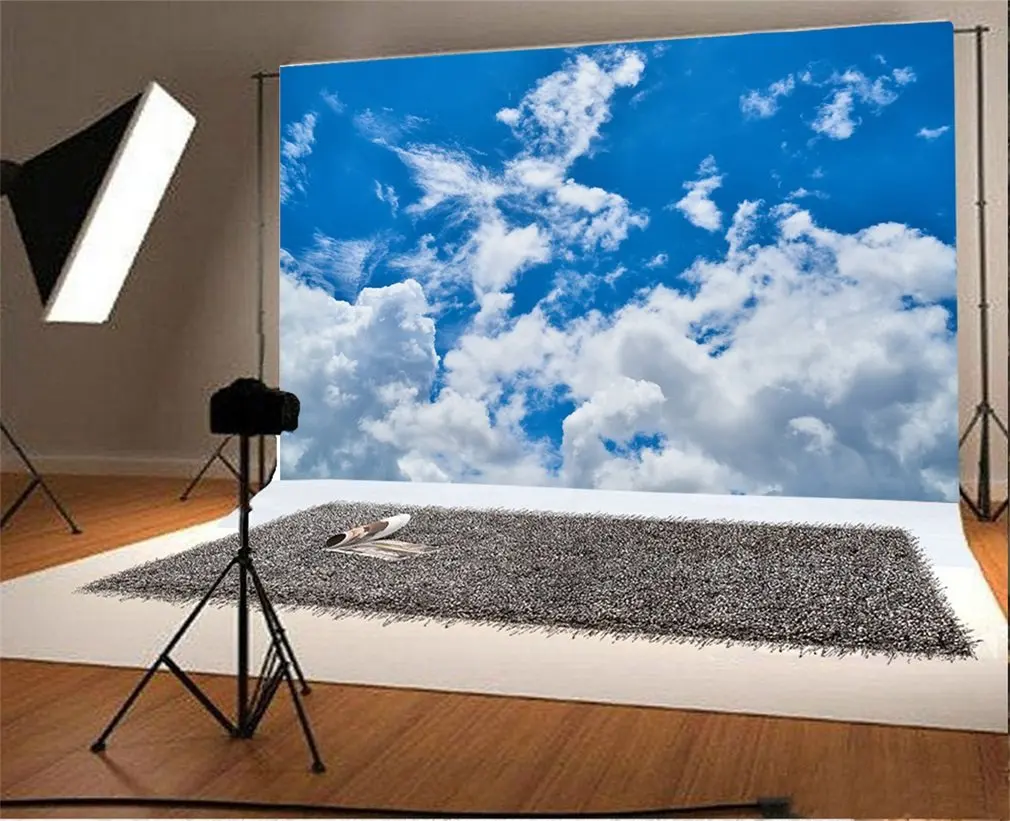

Photography Backdrop Blue Sky and White Cloud Nature Landscape Photo Background