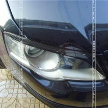 B6 r36 carbon fiber cejas faros del ajuste de la cubierta de pegatinas para volkswagen vw passat b6 r36 2006-2010