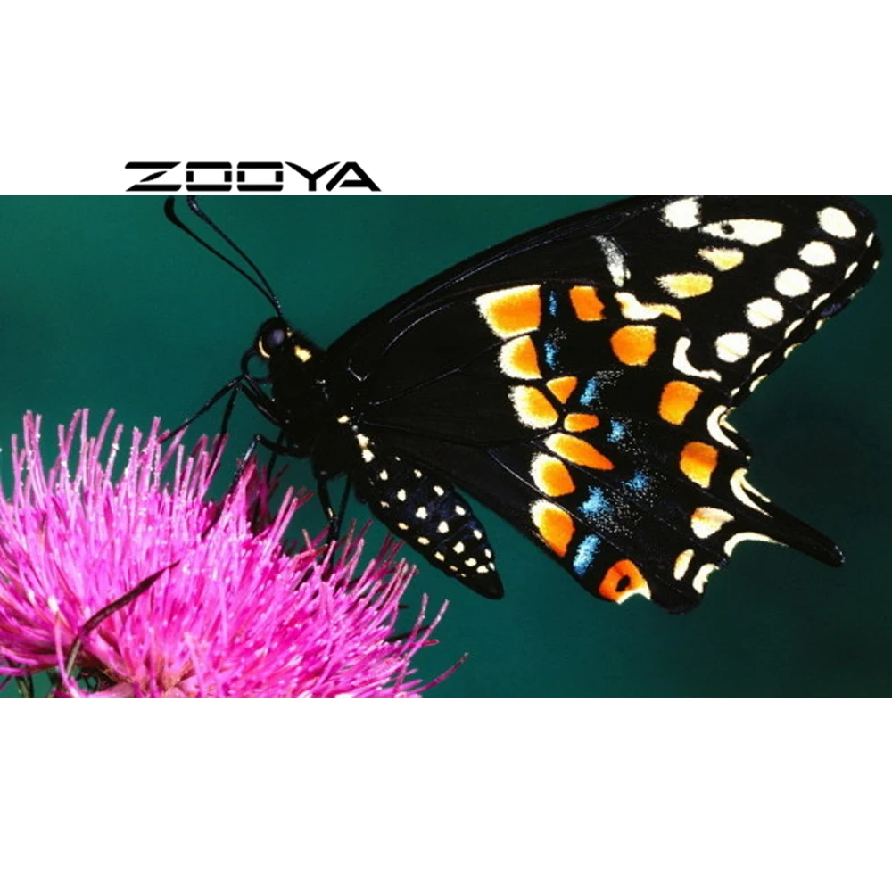 

ZOOYA Diamond Painting Full Drill Diamond Embroidery Flowers Butterflies Needlework Diamond Mosaic Pattern Rhinestones RF1207