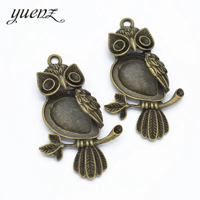 

YuenZ 2pcs Antique bronze Alloy Metal Animal owl Charms Pendants Jewelry Findings Accessories Fit DIY Necklace 59*35mm D176