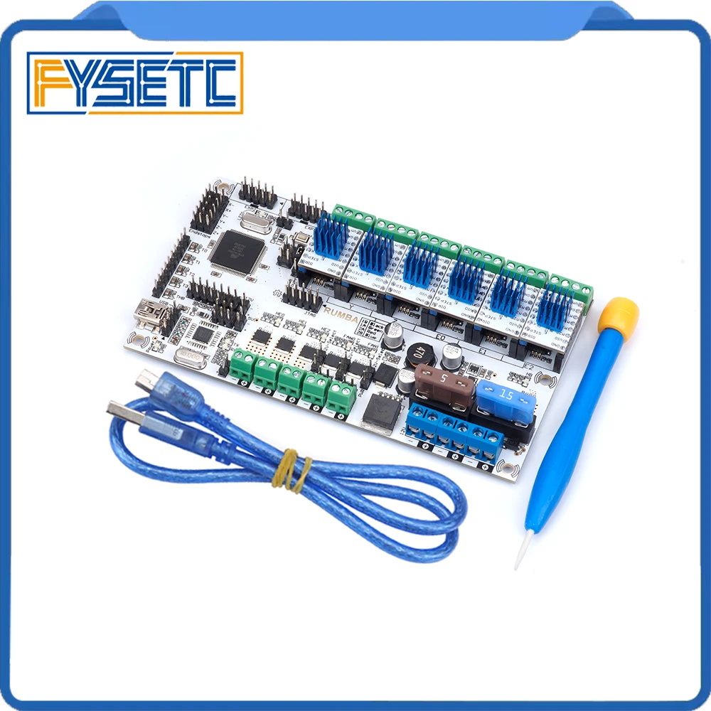 Rumba Plus 3D Printer Mother Board Rumba+ Board With 6pcs TMC2100 V1.3 Stepper Driver And 6pcs Heatsink Free Shipping Rumba Plus 3D Printer Mother Board Rumba+ Board With 6pcs TMC2100 V1.3 Stepper Driver And 6pcs Heatsink Free Shipping