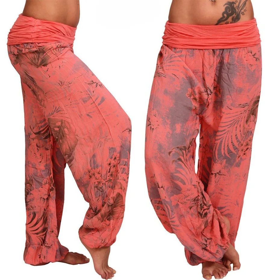 

ZOGAA Women Haren pants Spring Autumn Women's Casual Trousers Folk Style Elastic Waist Fashion Printed Beachwear Pants For Woman