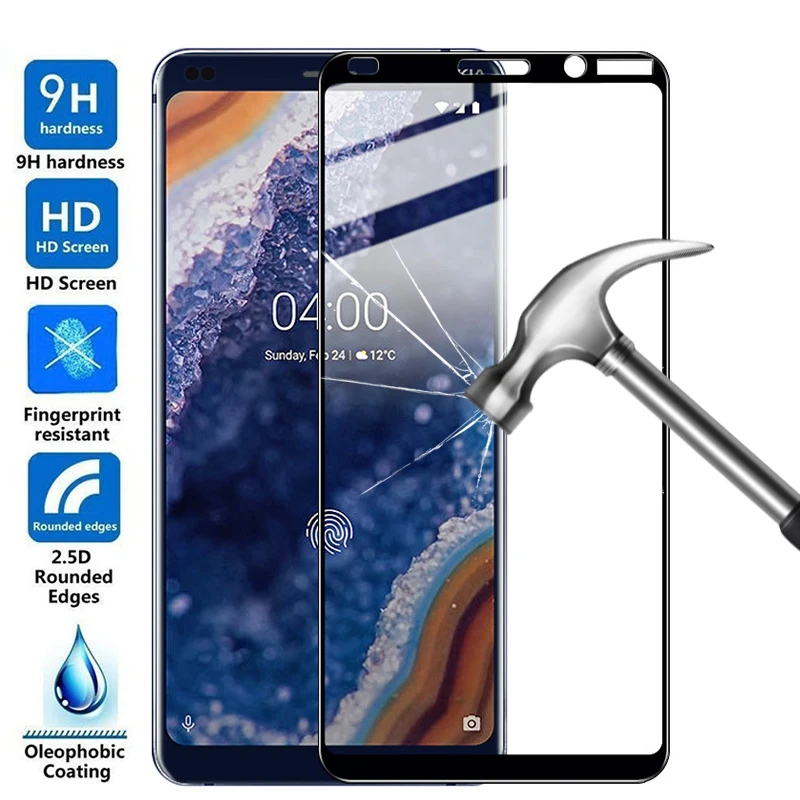 

9H Protective glass for Nokia 9 PureView 8 8.1 7 7.1 Plus 7plus 7.1plus Nokia7 Nokia7.1 Nokia8 Nokia8.1 Nokia9 screen protector