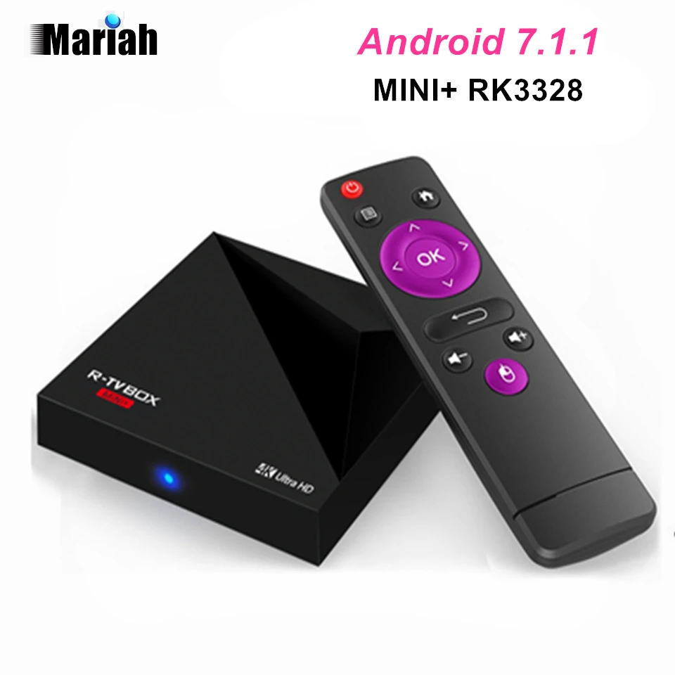 

[Original] R-TV BOX MINI+ RK3328 64bit Android 7.1 TV BOX 1GB/8GB 2.4G WiFi Antenna HDR10 USB3.0 KODI 17.1 4K VP9 Media Player