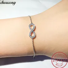 Choucong, элегантный браслет, Настоящее серебро 925 пробы, Pave AAAAA Cz, вечерние, свадебные браслеты для женщин, свадебные, изысканные украшения