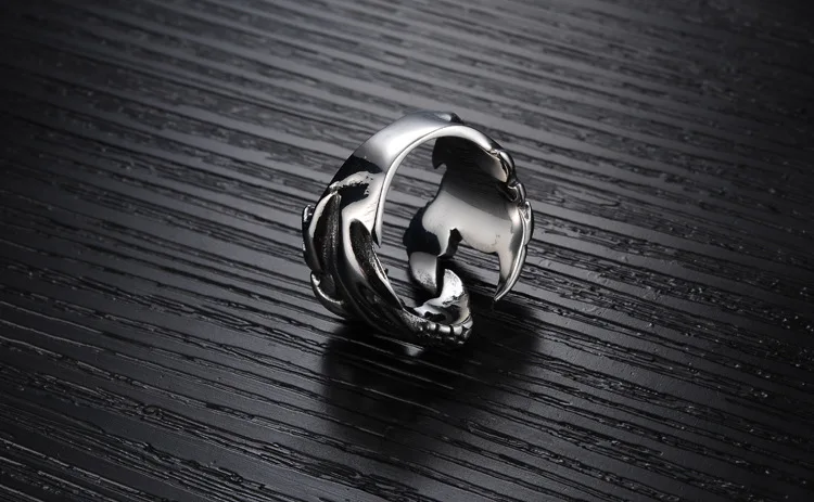 Mling мужское кольцо в стиле хип-хоп Ретро титановая сталь черный/красный камень кольца для мужчин и женщин Готическая мода ювелирные изделия Размер 8-11 anillo hombre