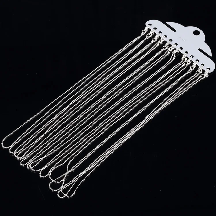 

High Quality silver ball chain lobster clasp necklace zinc alloy necklace 12pcs/lot