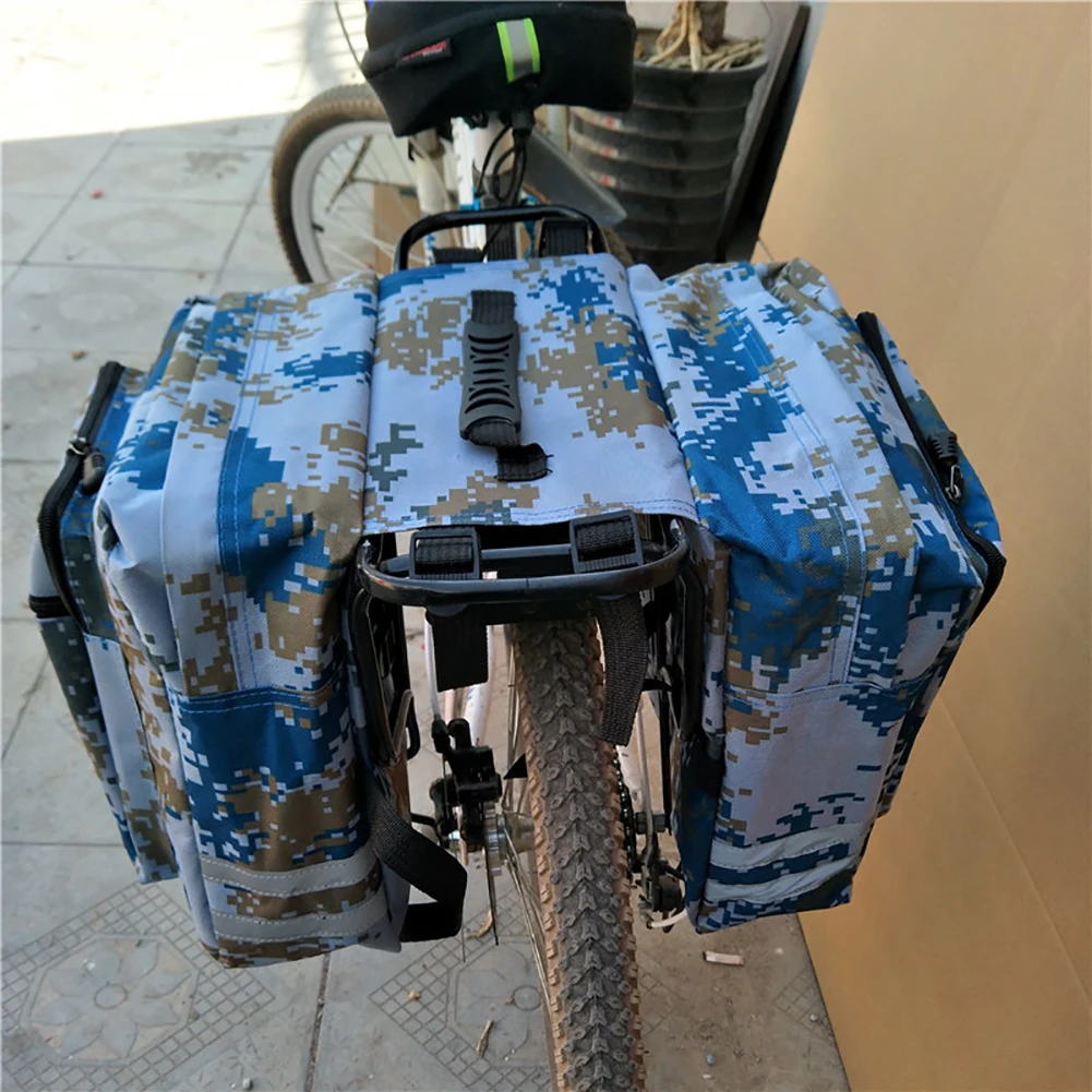 Best Mountain Road Bicycle Bike 2 In 1 Camo Trunk Bags Cycling Double Side Rear Rack Tail Seat Pannier Pack Luggage Carrier 21