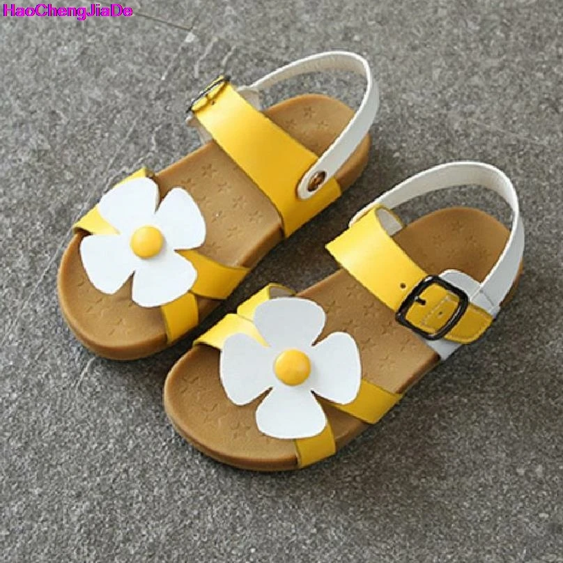 

HaoChengJiaDe Baby Shoes Summer Fashion Cute Toddler Kids Children Sandals Fashion Flowers Baby Girls Pricness Soft Flat Shoes