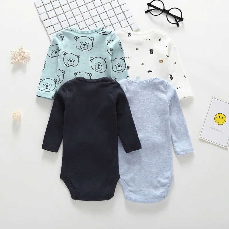 Боди Мишка с длинными рукавами для маленьких мальчиков и девочек; одежда из хлопка; унисекс; боди для новорожденных; боди для младенцев; модный костюм г