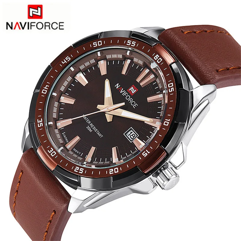 Часы наручные NAVIFORCE Мужские кварцевые брендовые Роскошные спортивные