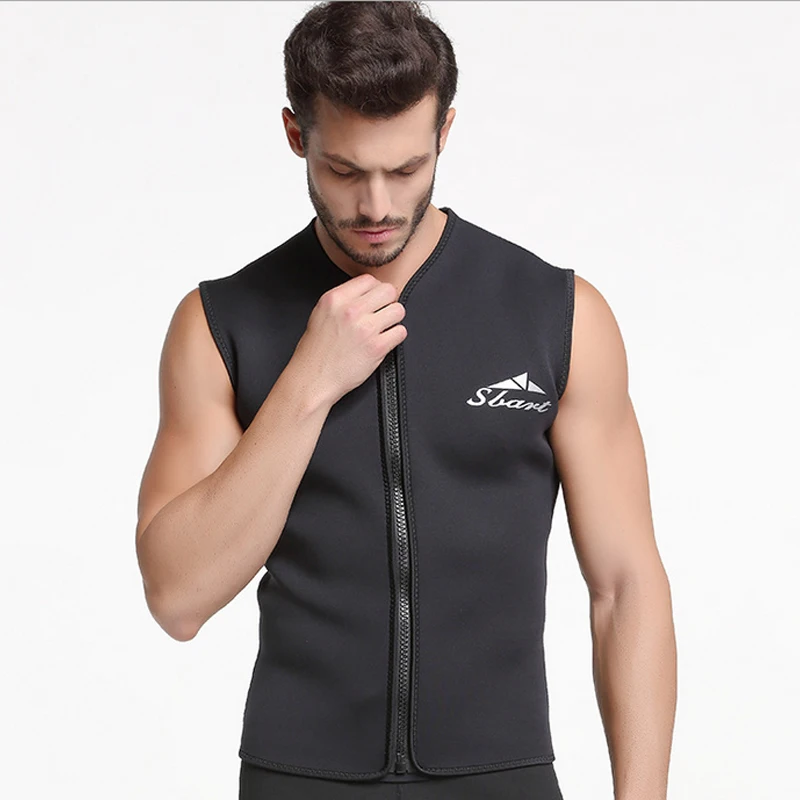 

C217 Cold winter swimmer swimsuits separate surfing diving suits 5mm sleeveless snorkel suits warm vest