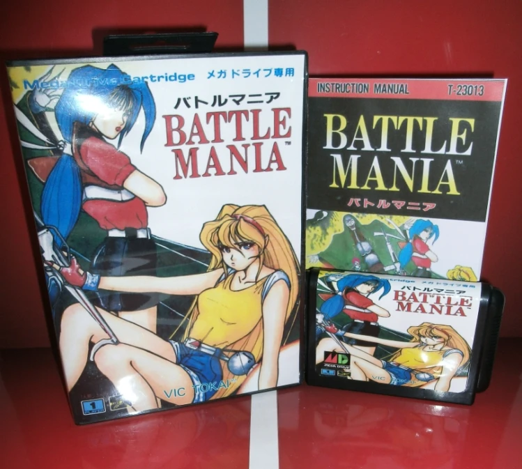 

Battle Mania - MD Game Cartridge Japan Cover with box and manual For Sega Megadrive Genesis Video Game Console 16 bit MD card