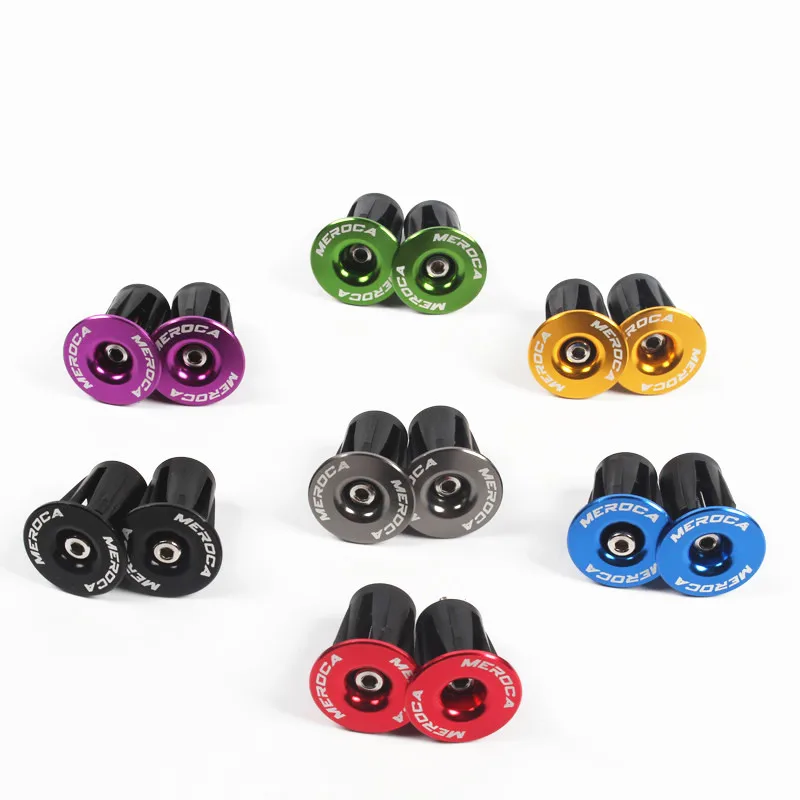 

Color aluminum alloy mountain bike MTB inflated lock to plug the road bike handle expansion plug bicycle handlebar end cap