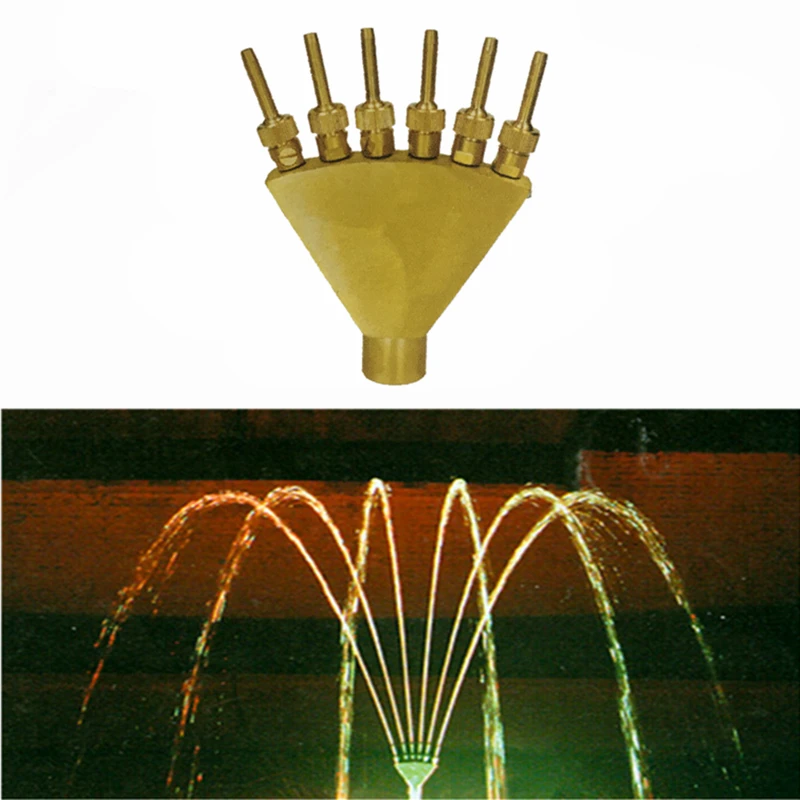 

1" 1.5" Brass Blossom Type Fountain Nozzles Pool Pond Spray Head