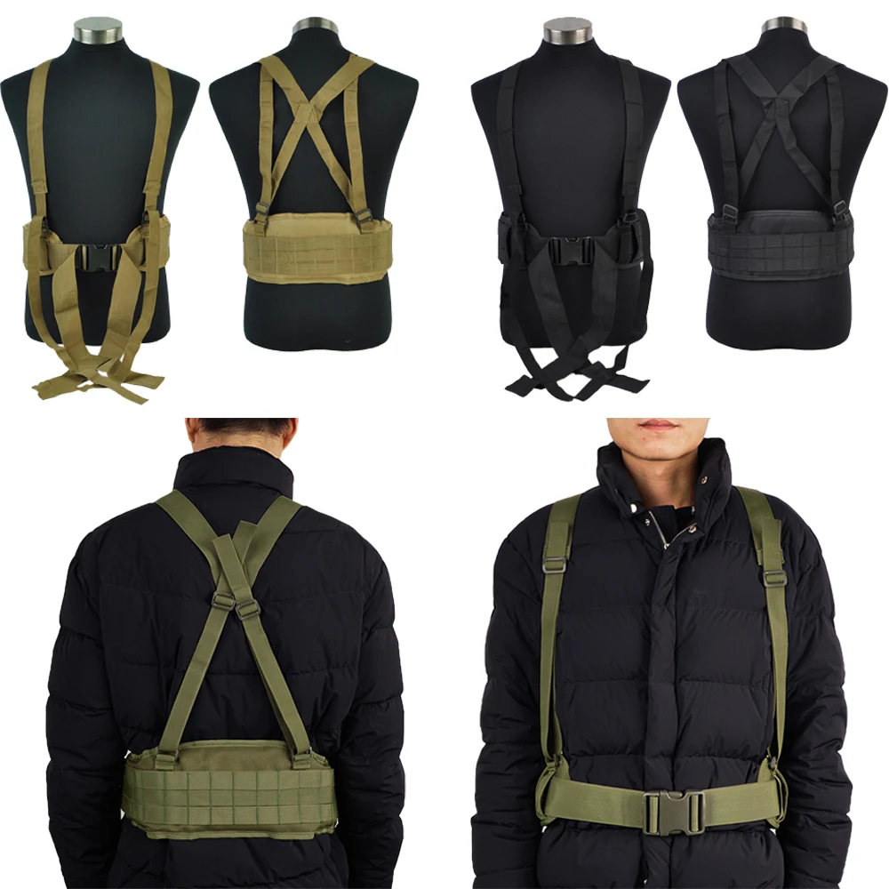 German army Y-strap suspenders belt webbing set system tactical harness pack kit