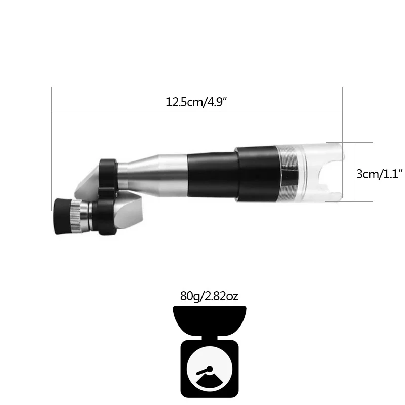 Мини Карманный 8X20 Серебряный Микроскоп телескоп+ Лупа = микроскоп монокулярный телескоп Мини Монокуляр с увеличительным колпаком