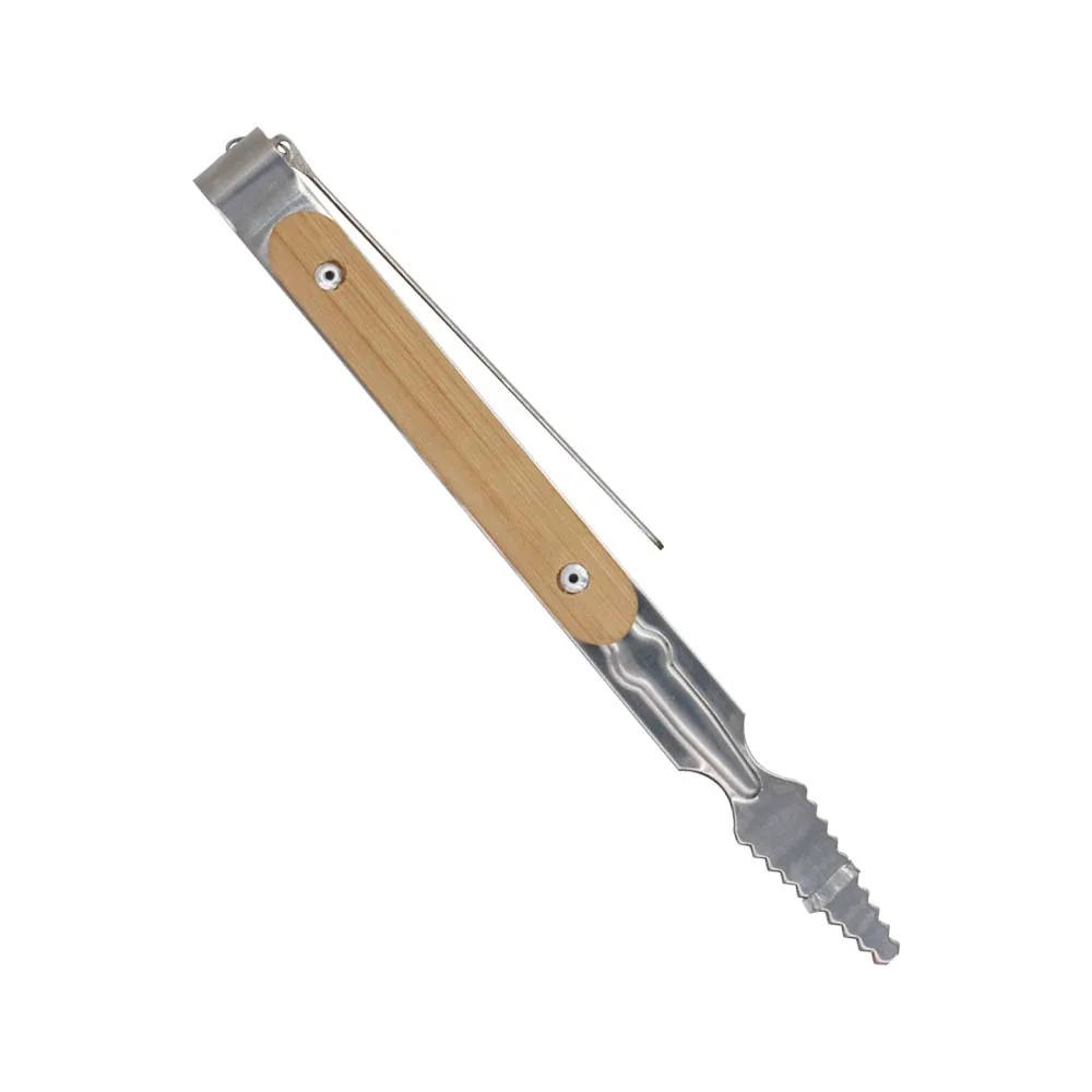22cm Metal&Wooden Shisha Sawtooth Style Hookah Charcoal Tongs Tweezers, or Water Pipe/Sheesha/Chicha/Narguile Accessories Gadget