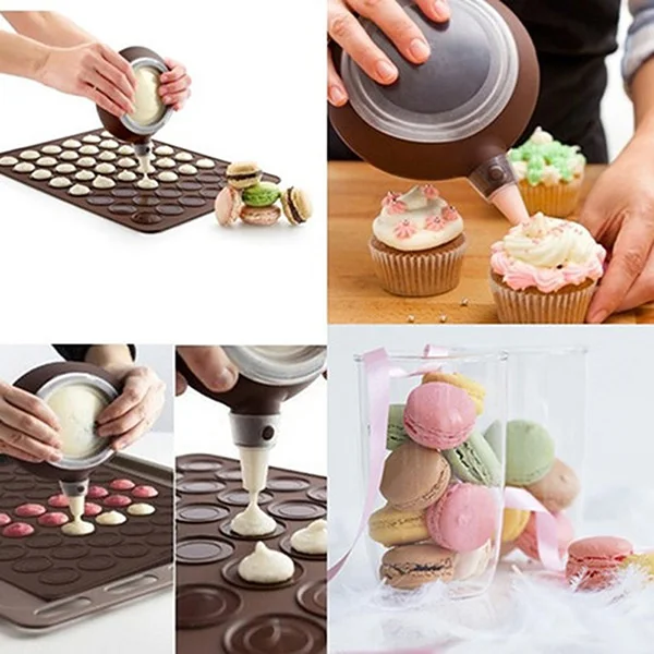 Silicone Macaron Pastry Oven Baking Mould 30-Cavity DIY Cake Roll Mat Cake Pad Baking Mat Molds Patisserie 3D Mould Sheet Mat