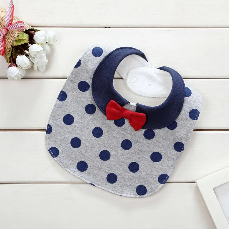 Модные Слюнявчики для маленьких мальчиков, Babador Bavoir, хлопковый комбинезон в синюю полоску с принтом, одежда для малышей, водонепроницаемая одежда для новорожденных - Цвет: Белый
