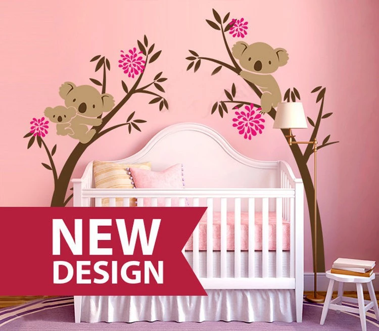 Autocollant D Arbre De Decalcomanie De Mur De Vinyle D Ours De Koala Surdimensionne Pour La Decoration De Chambre De Pepiniere De Bebe Autocollant Mural De Branche D Arbre Art Decor D647 Aliexpress
