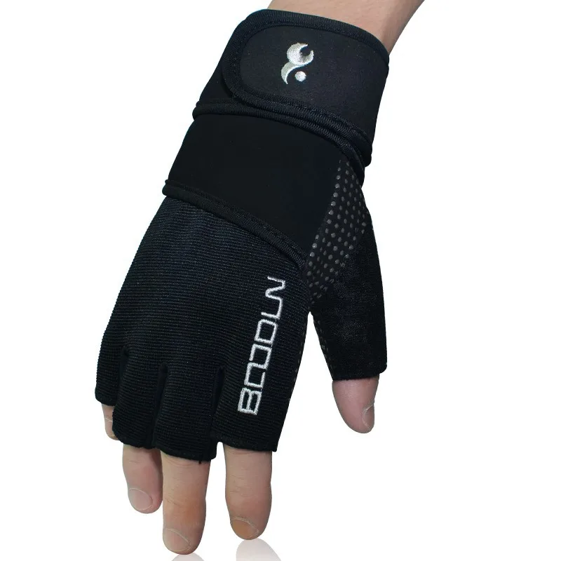 Спортивные перчатки для мужчин и женщин, бодибилдинг, фитнес с половиной пальца, перчатки, Нескользящие, для тяжелой атлетики, спортивные тренировочные перчатки без пальцев, 3 цвета