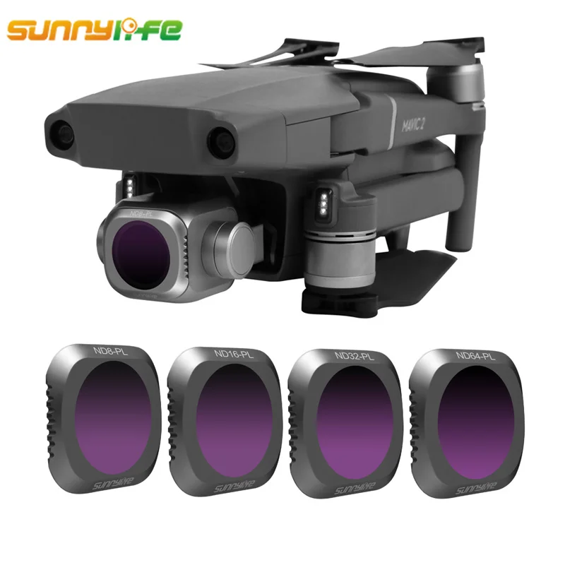 

Sunnylife 4pcs DJI MAVIC 2 PRO Drone Camera Lens Filter Kit Set ND8-PL ND16-PL ND32-PL ND64-PL for DJI MAVIC 2 PRO Accessories