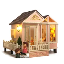 Cute Families House Puppet Miniature DIY Handmade Sweet Promise House Valentine Gift Kids Toys Juguetes Brinquedos sylvanian families house diy dollhouse handmade building toys birthday gift dolls house furniture kids toy juguetes brinquedos