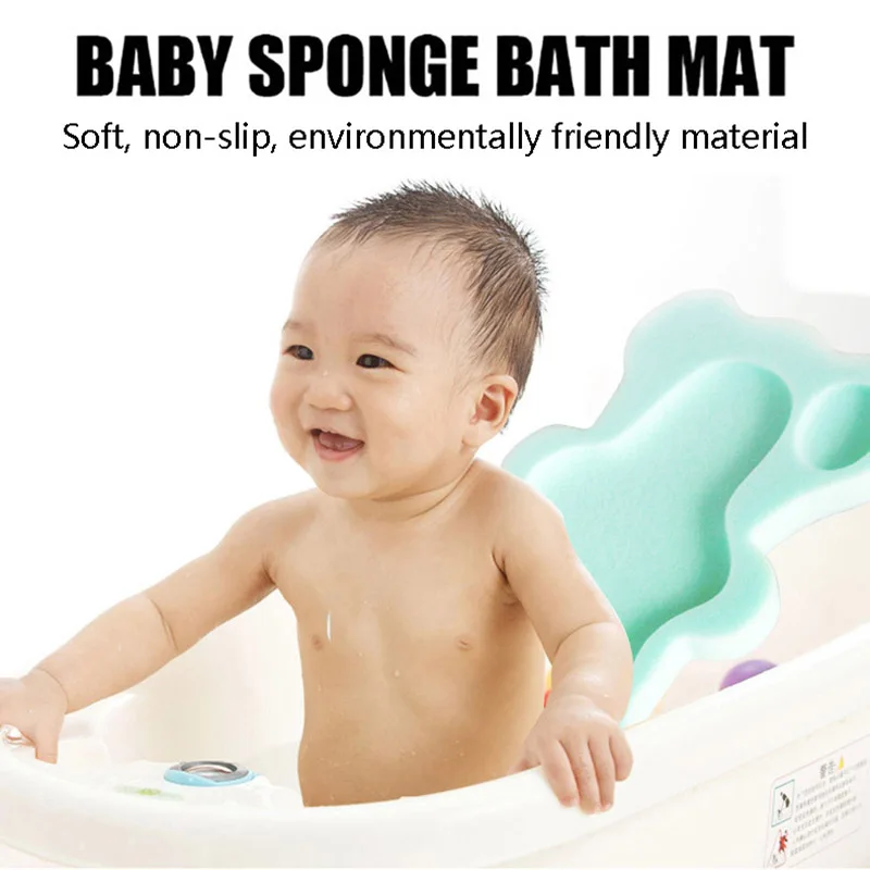Baby Tubs Infant Soft Bath Sponge Seat Anti-Slip Foam Mat Support Pillow Body Safety Cushion For Toddler Baby Bath
