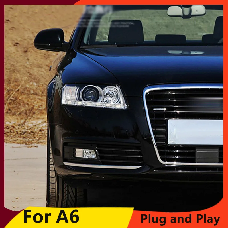 Автостайлинг KOWELL для Audi A6 C5 фары 2005 2012 светодиодный ные DRL линзы двойной луч HID