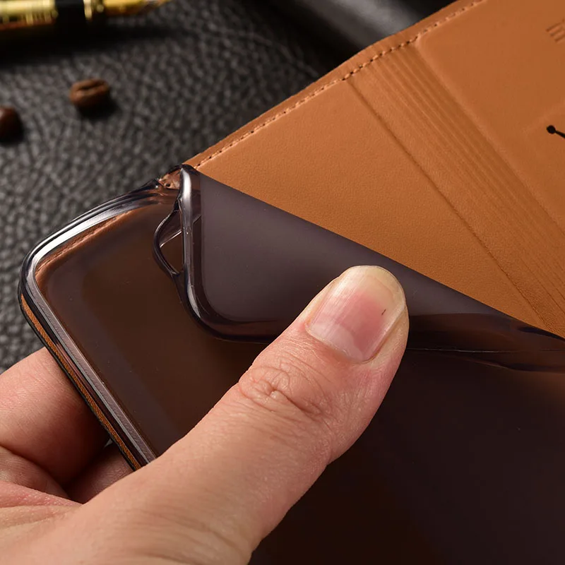 Чехол для Motorola Moto G7 из натуральной кожи с откидной крышкой MOTO Power/G7 Play/G7
