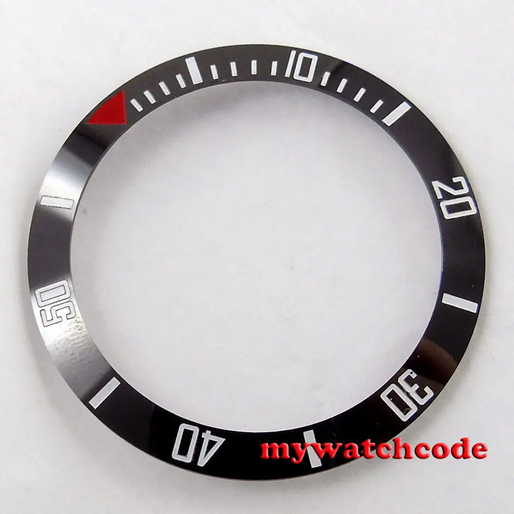 38mm black ceramic bezel insert for 40mm watch made by parnis factory