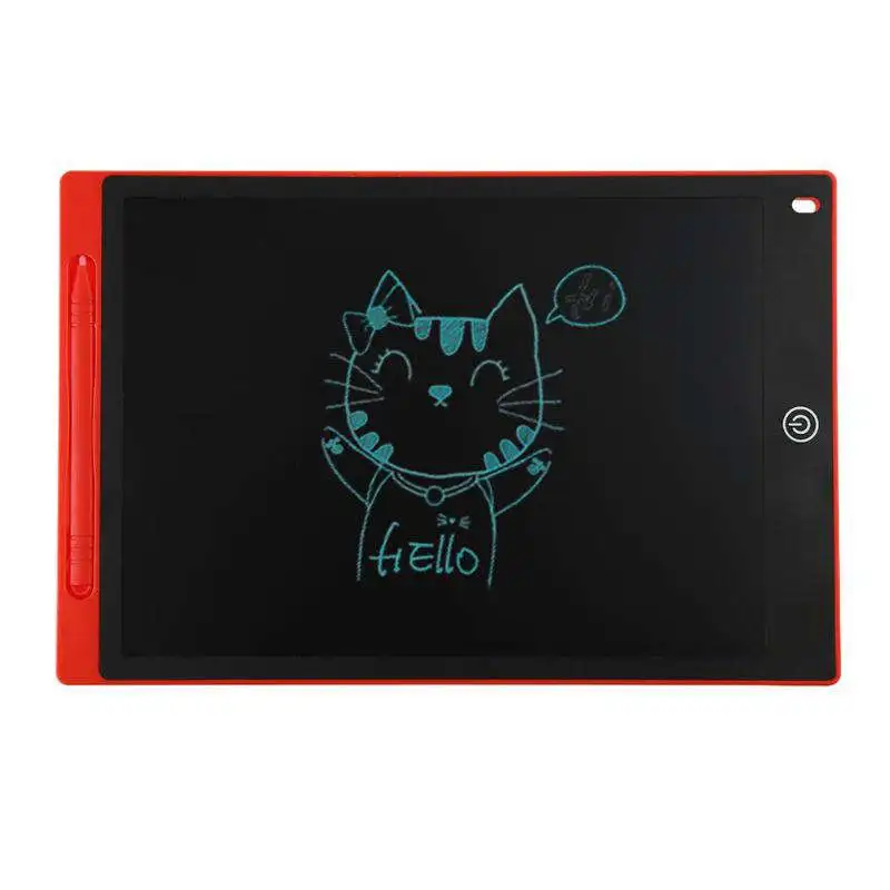 12 дюймов портативный цифровой ЖК-планшет для рисования, графическая доска для заметок, блокнот с напоминанием, стилус с аккумулятором Cr F - Цвет: Красный