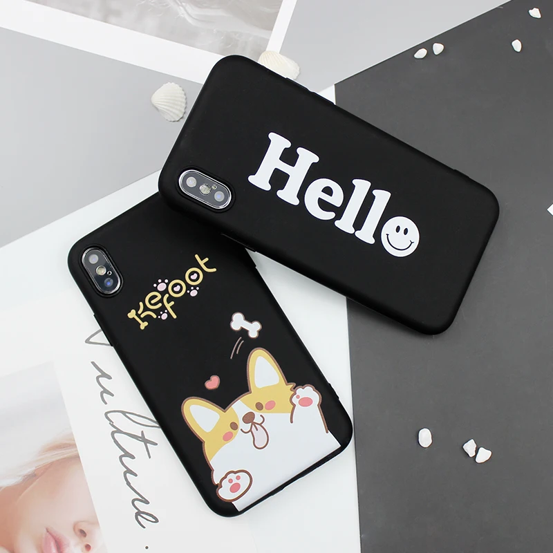 

Case Cute Animal Patterned Hard PC Phone Case For iPhone X XS XR XSmax Case For iPhone 6 6S 5 5s 7 8 Plus Cute Back Cases Cover