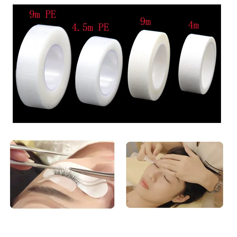 

2Pcs Breathable Easy Tear Medical Tape White Silk Paper Under Patches Eyelash Extension Grafting False Eyelash pads Wholesale