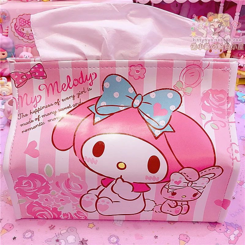 Милый мультяшный my melody twin stars тканевый держатель коробки для автомобиля