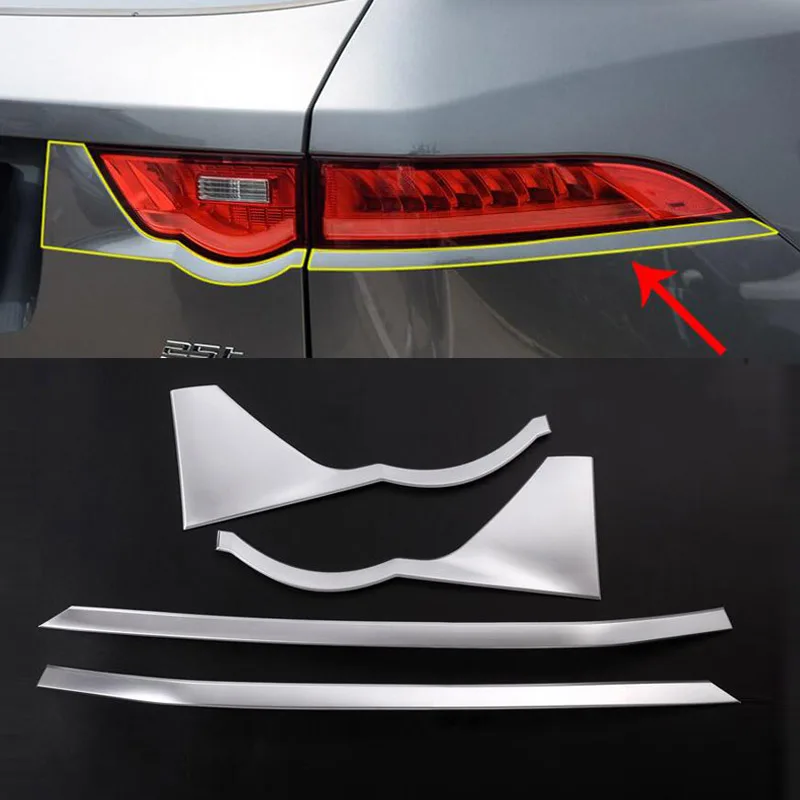

For Jaguar F-Pace F pace X761 Car-styling ABS Matte Rear Lamp Light Strips Trim 4pcs Car Accessories