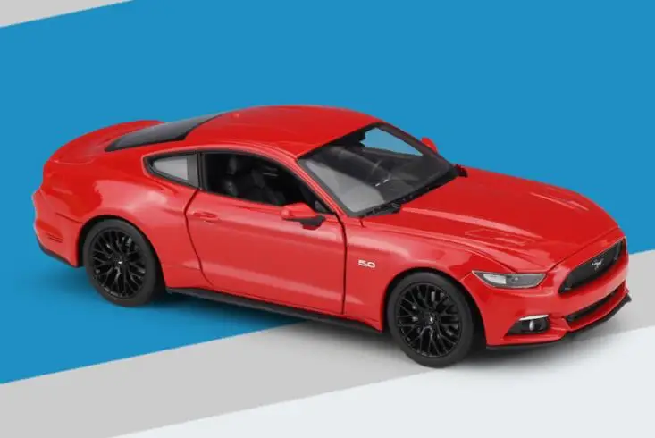 1:24 передовая игрушечная машинка из сплава, Ford mustang GT, литая металлическая модель, 2 двери, Игрушечная машина, драгоценная Коллекционная модель - Цвет: Красный