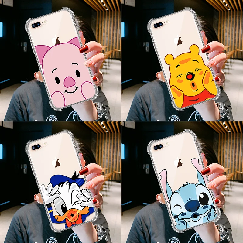 

Airbag Cartoon Patterned Cover For iPhone 7 Plus 8 6 6S Plus 5 5S SE Soft Transparent Case For iPhone 11 Pro XS MAX XR 9 10 Capa