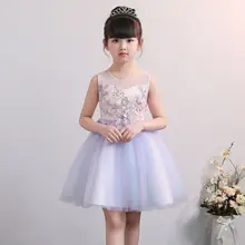 Изысканные фантазии детей Костюмы для девочек в цветочек Платья для вечеринок для подростков для маленькой принцессы Рождественский карнавал платье для причастия