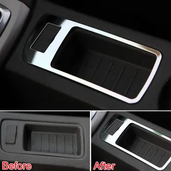

Stainless Steel Storage Box Tray Holder Adapter USB AUX Port Panel Cover Trim Fits for Ford Focus 2009-2013 Car Styling
