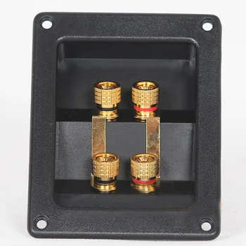 

Speaker terminal box thickening plastic gold plated ternminal audio terminal block 502 column/Free Shipping