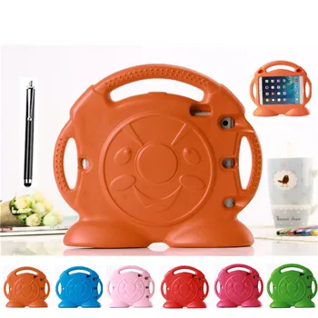 

XSKEMP For iPad mini 5 7.9 A2133 A2124 A2126 A2125 EVA Foam Shockproof Hand-held Stand Kids Tablet Case Cover With Pen Stylus