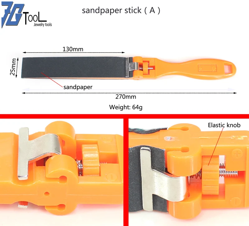 Наждачная бумага линейка пластиковые инструменты для полировки ювелирных изделий абразивная шлифовальная палка зажим Полировочный Набор