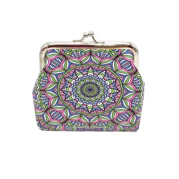 

2019 Hot New Women Geometric Print Character Leather Wallet Coin Purse Card Holders Handbag Summer Travel Phone Bag Clutch bolso