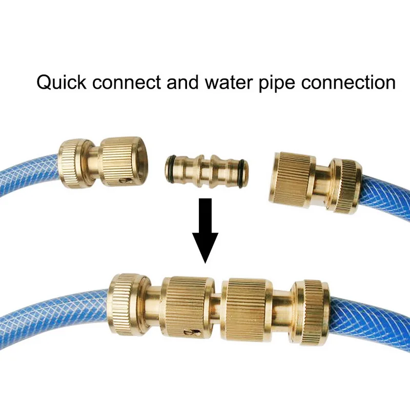 1 шт. соединитель для садового шланга латунный алюминиевый быстрый соединитель, кран для системы полива садового шланга