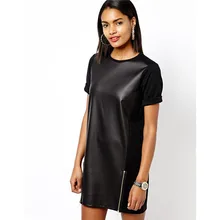 Womens Club Ropa Sexy Exotic Dresses Langerie Latex Dress Lenceria Erotica Mujer Sexi Black Pu Leather Disfraz Mujer Oversize