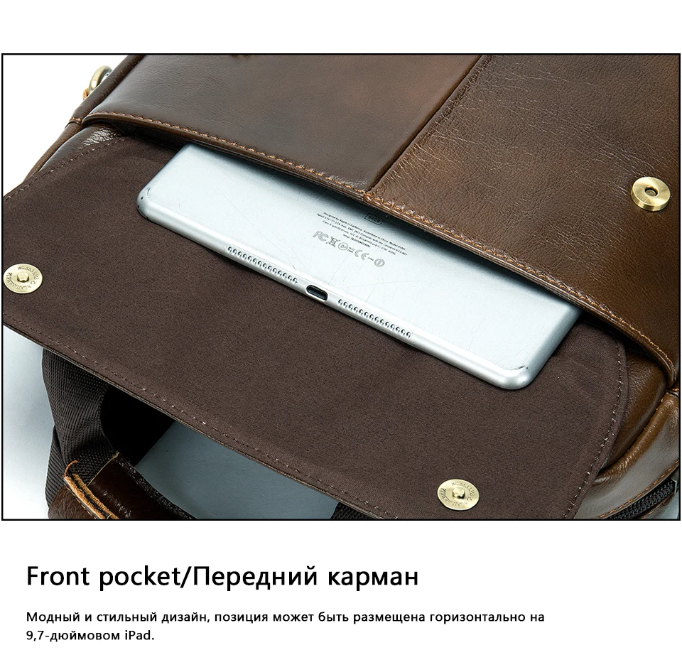Men's Shoulder Bag Men Genuine Leather Casual Purses and Handbags for Money Ipad Crossbody Bags Gifts bolsas male21
